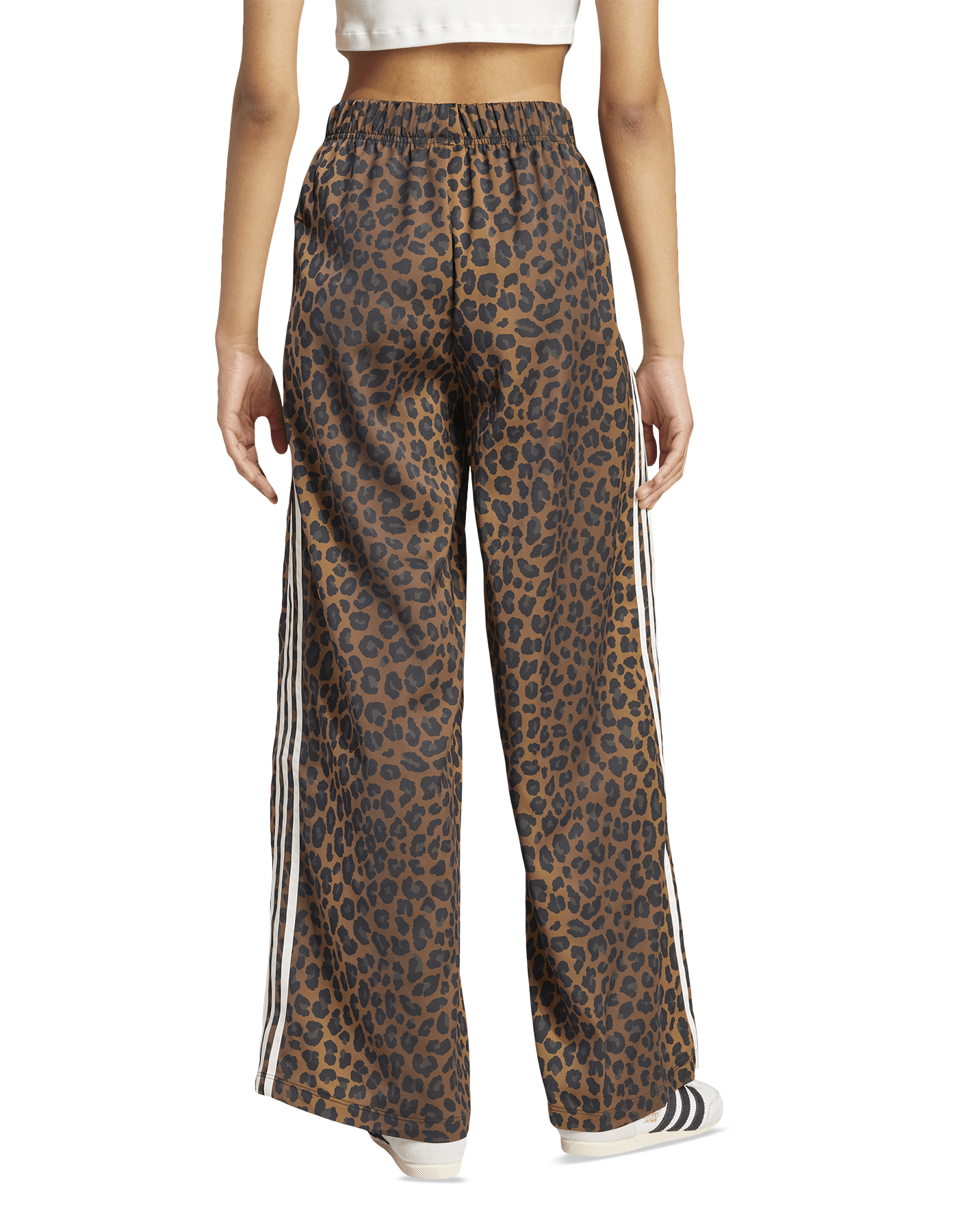 adidas Satin Leopard Wide Leg Pant BRUIN 4