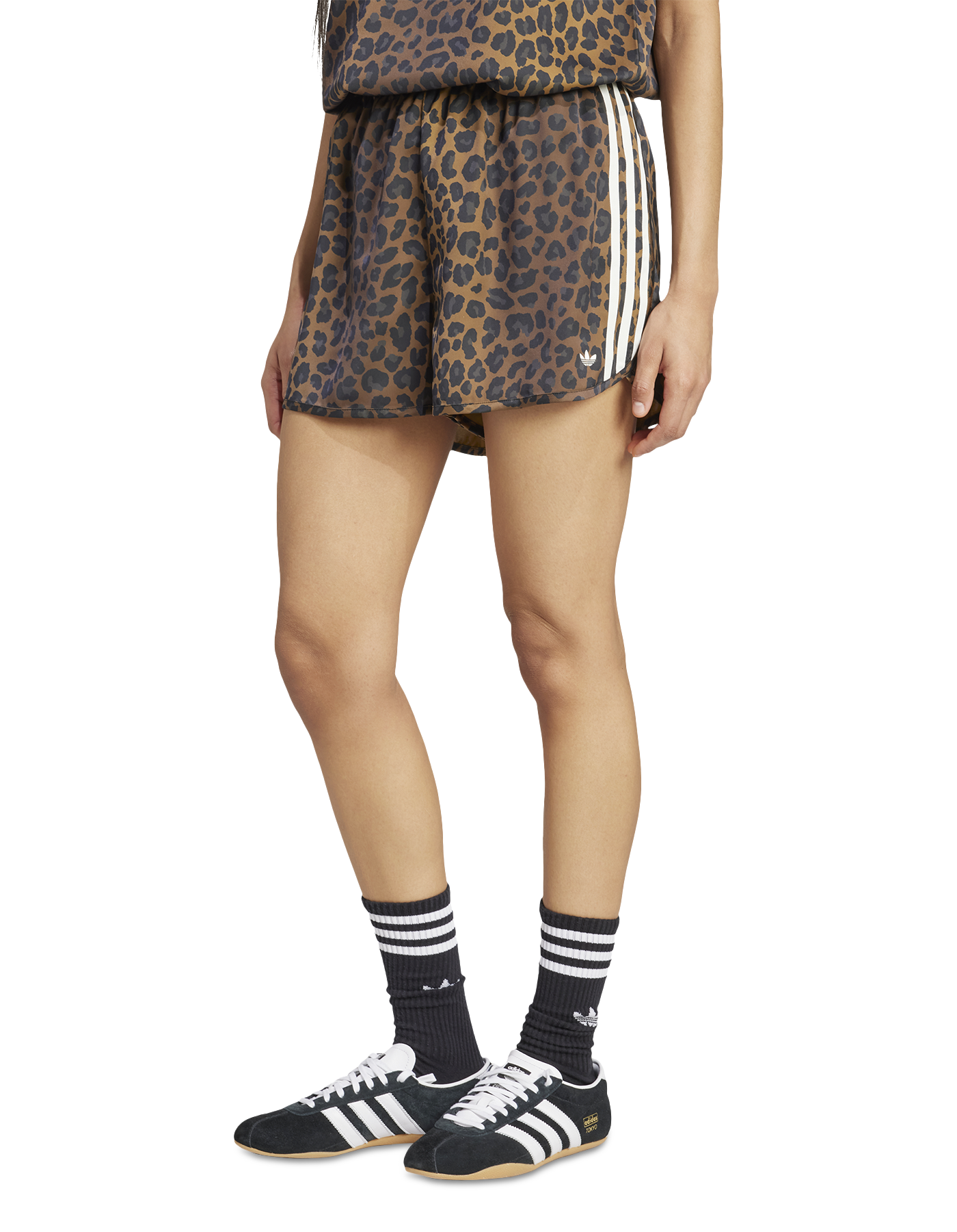adidas Satin Leopard Shorts BRUIN 3