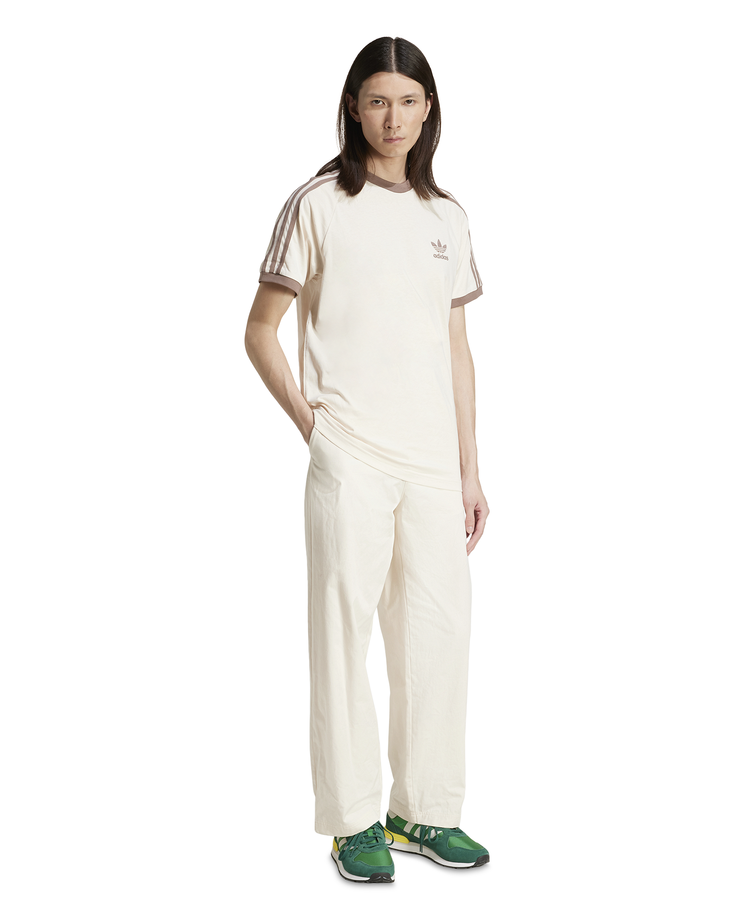 adidas 3-Stripes Tee BEIGE 5
