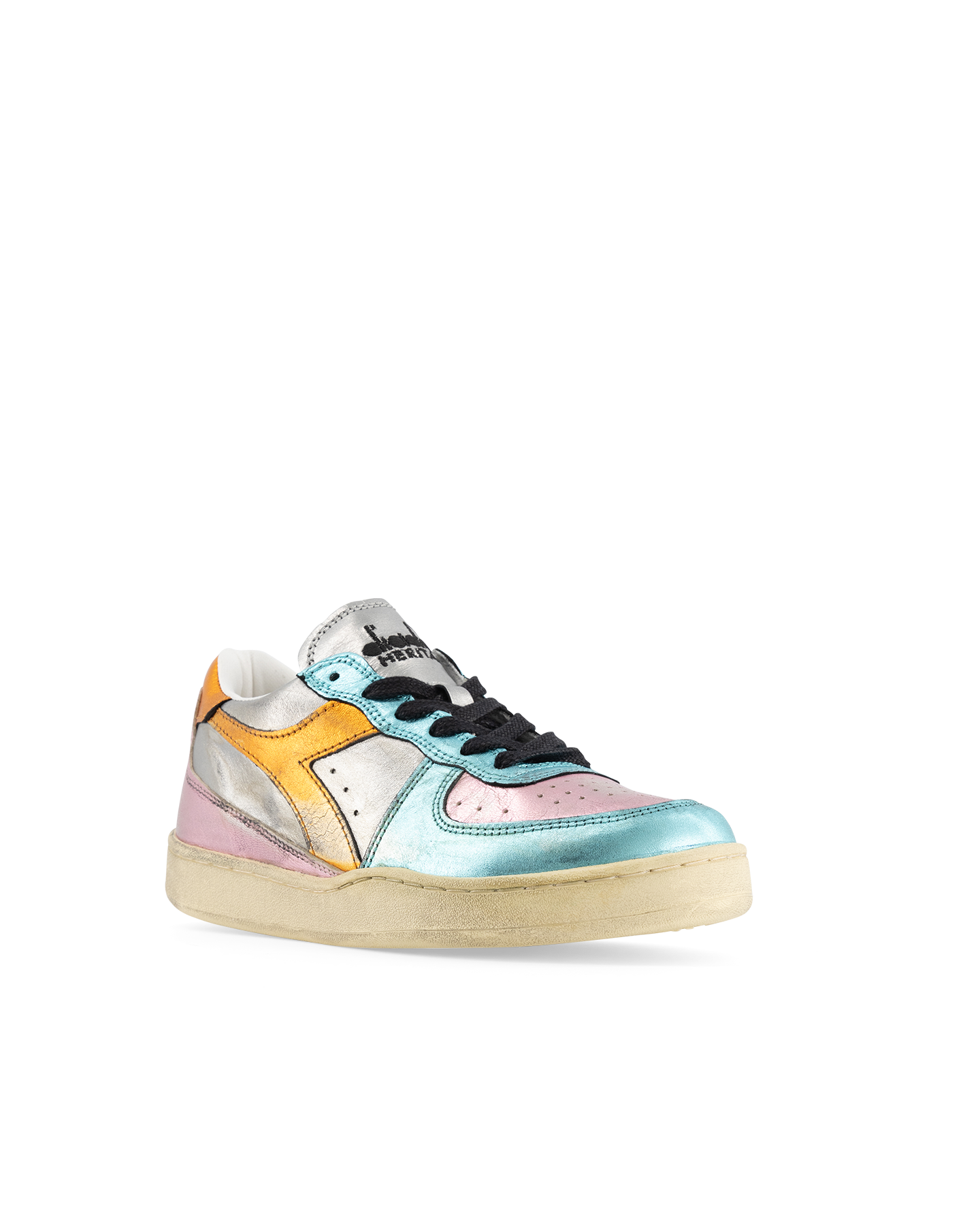 Diadora Mi Basket Low Metallic Used WIT 2