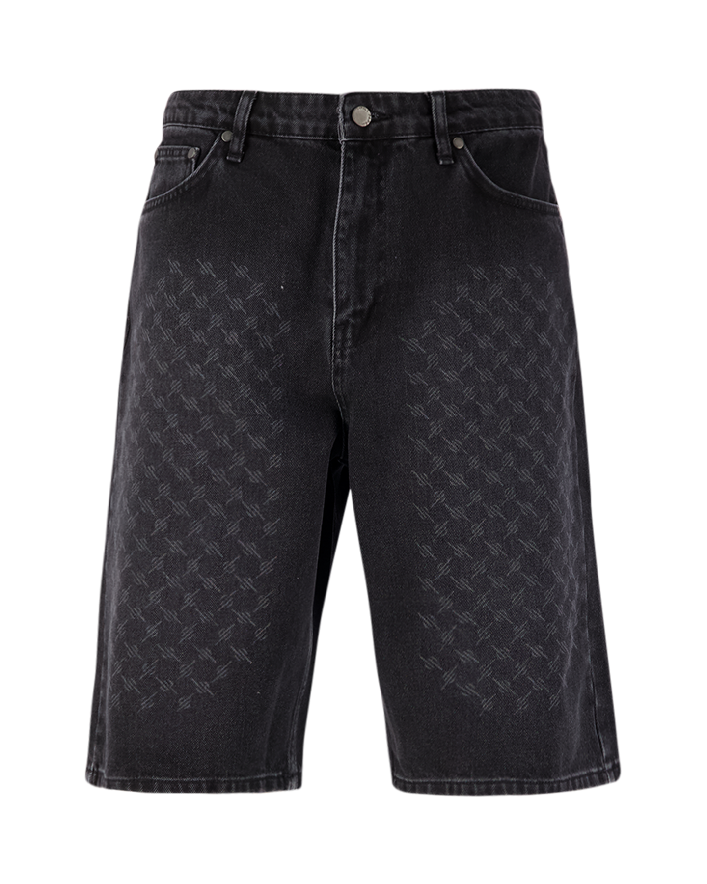 Daily Paper Laser Monogram Denim Shorts ZWART 1