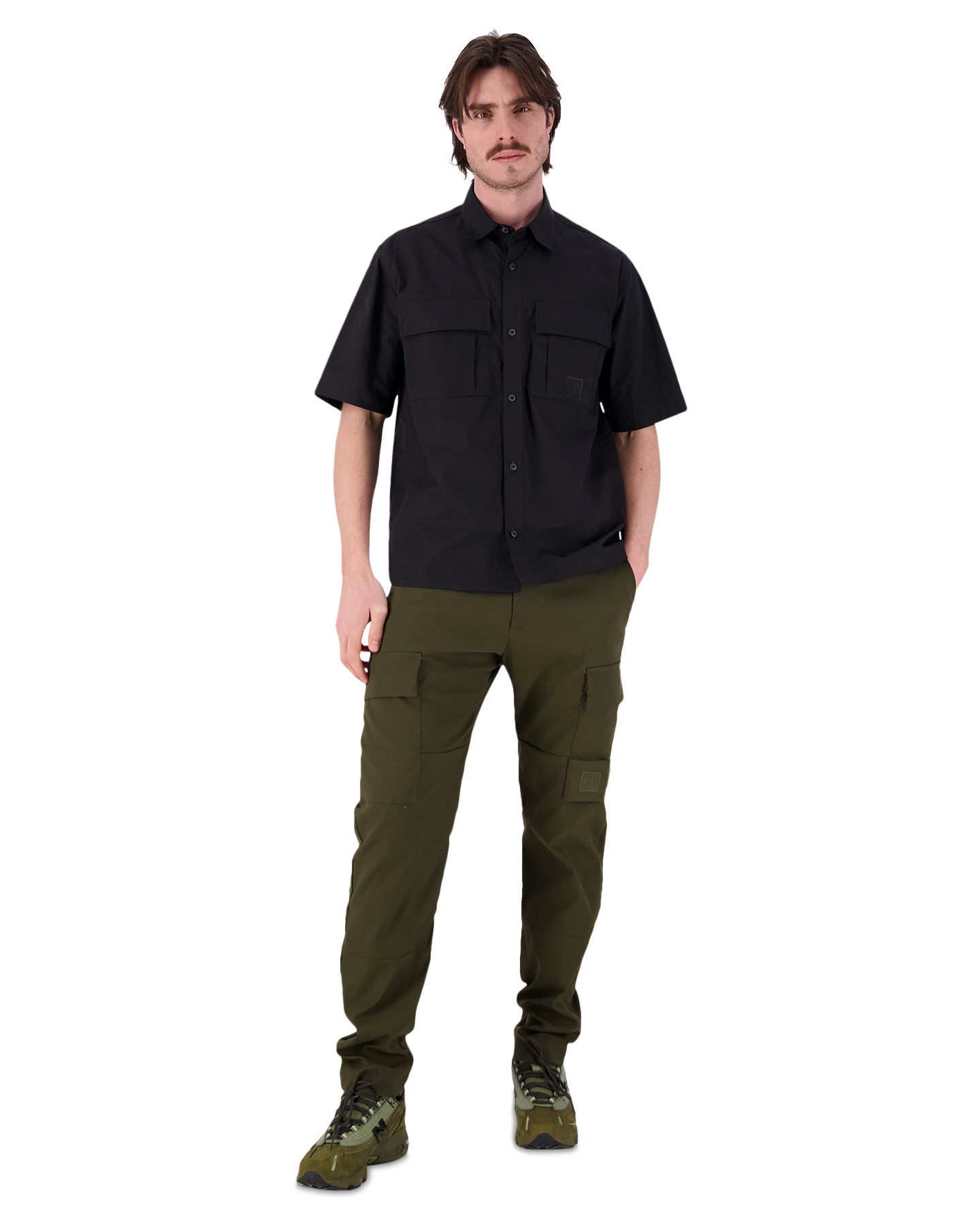 C.P. Company Metropolis The Metropolis Series Gabardine Short Sleeve Shirt ZWART 3
