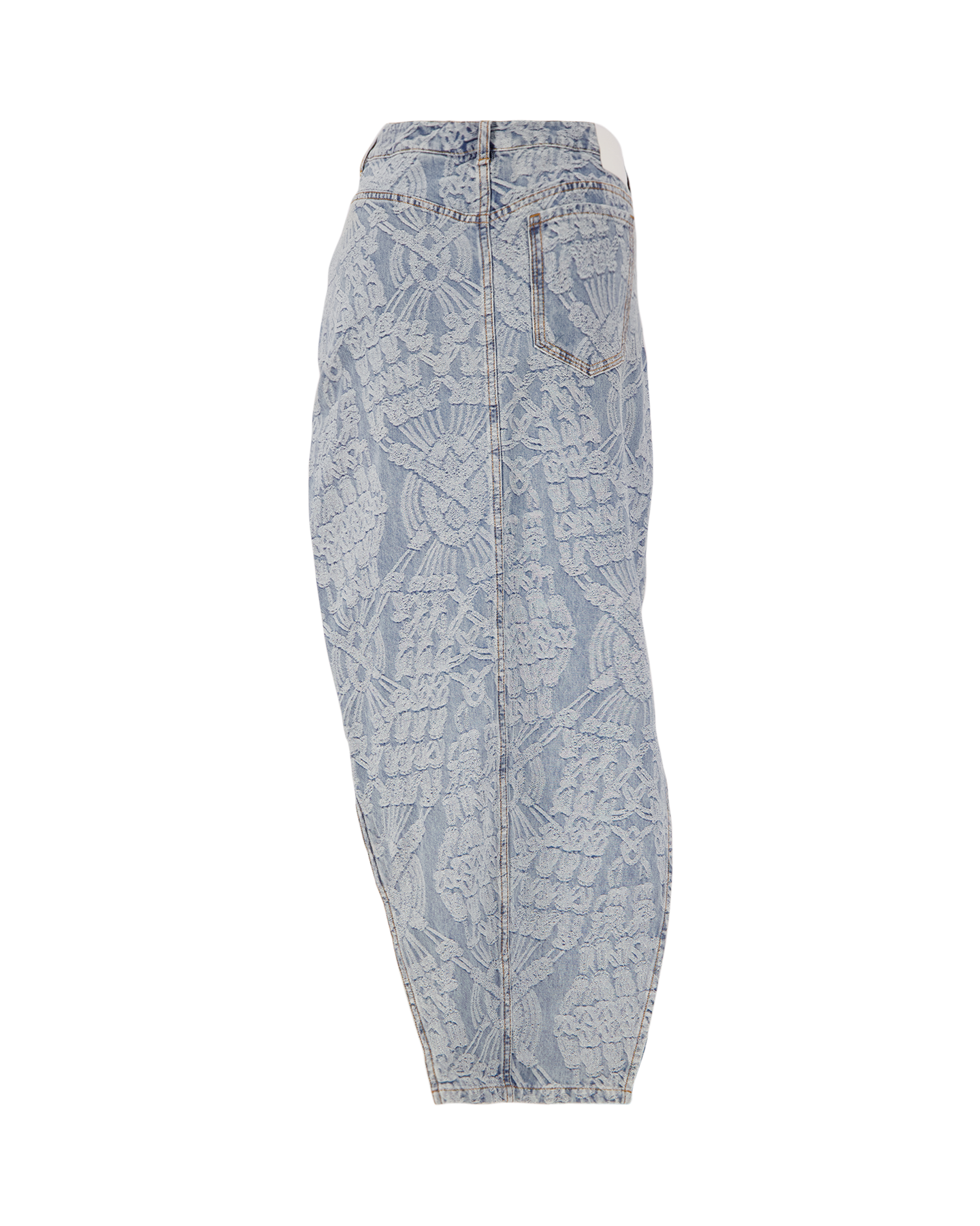 Daily Paper Settle Macrame Denim Skirt LICHTBLAUW 2