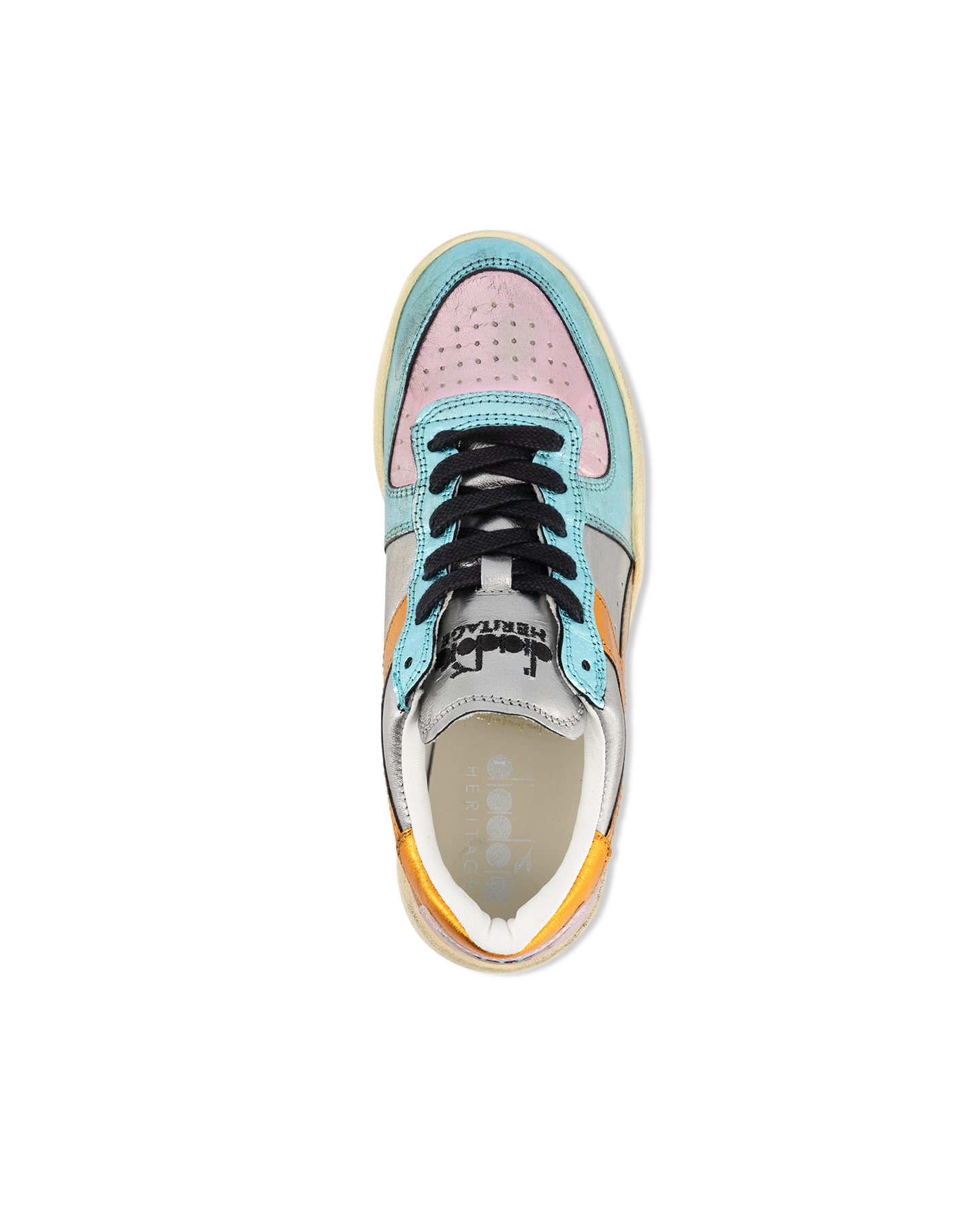 Diadora Mi Basket Low Metallic Used WIT 5