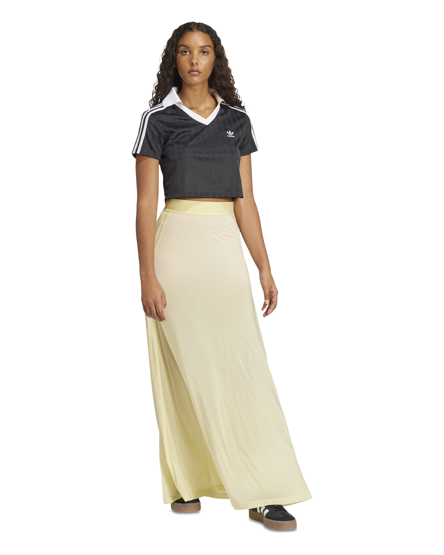 adidas V-Neck Polo ZWART 5