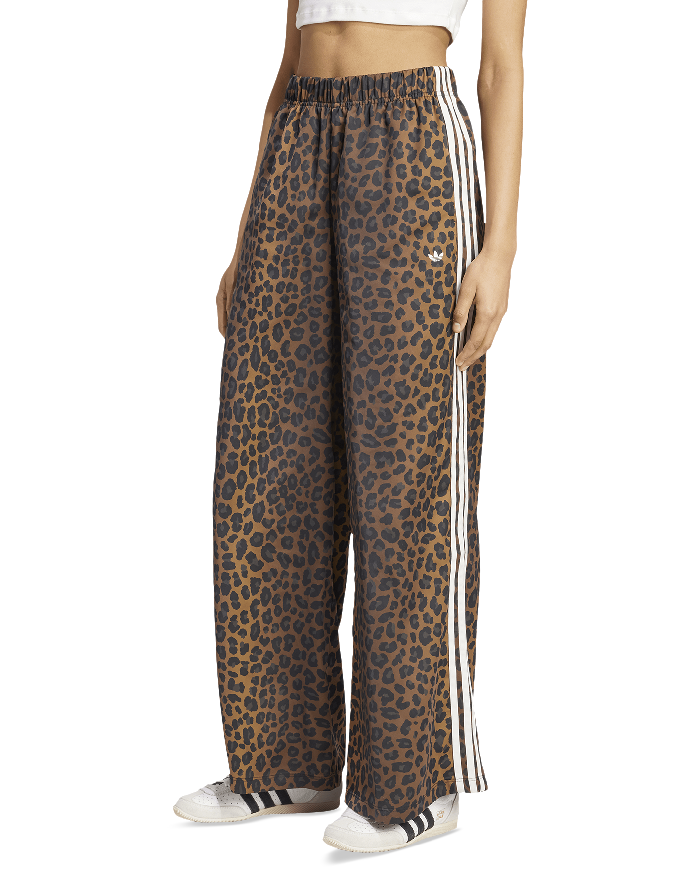 adidas Satin Leopard Wide Leg Pant BRUIN 3
