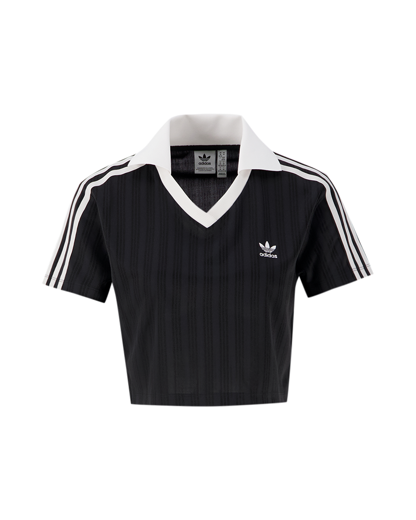 adidas V-Neck Polo ZWART 1
