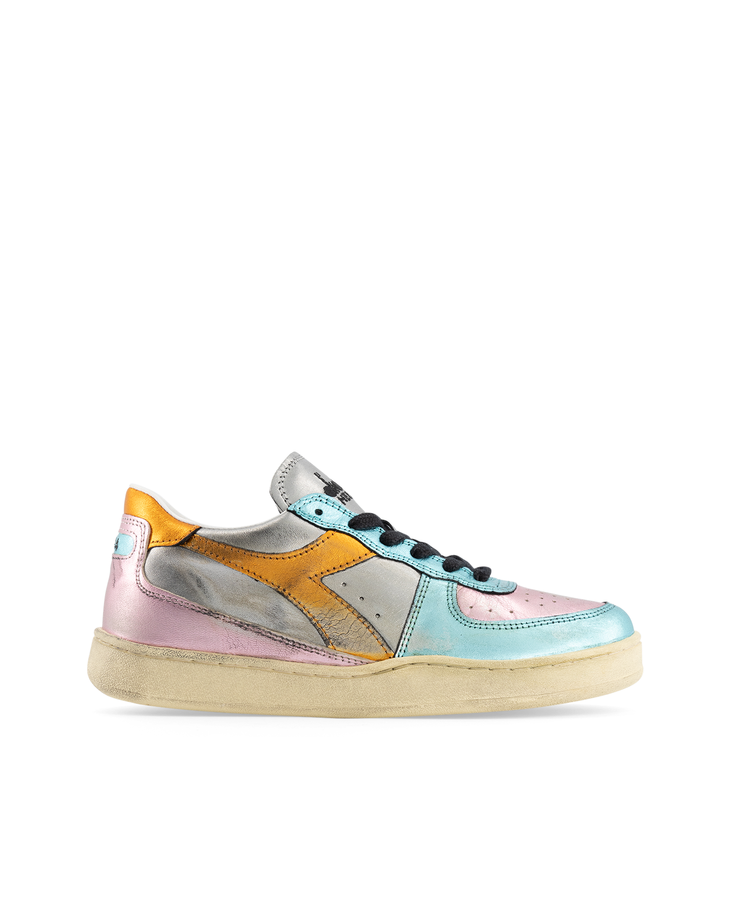 Diadora Mi Basket Low Metallic Used WIT 1