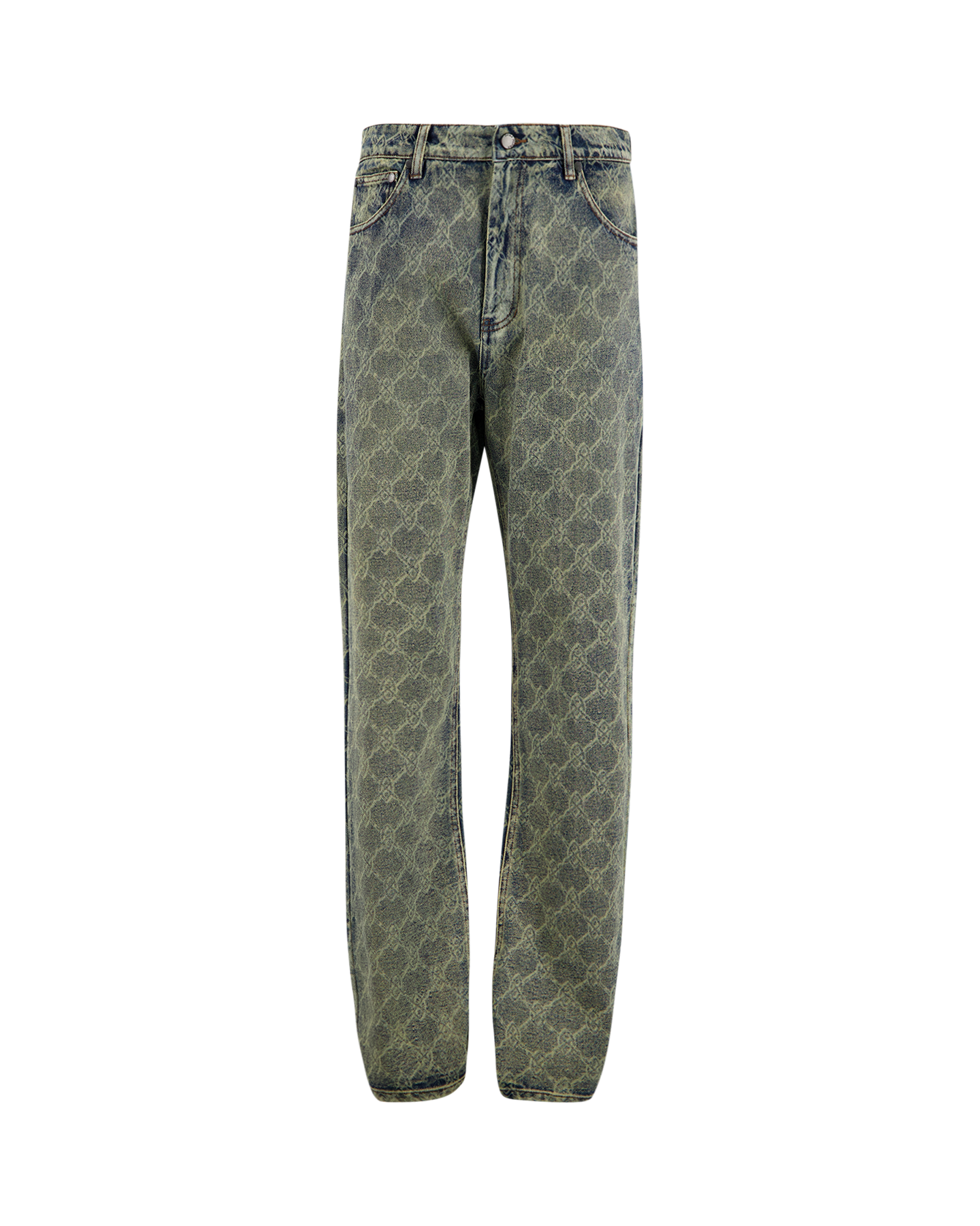 Daily Paper Shield Laser Washed Jeans BLAUW 1