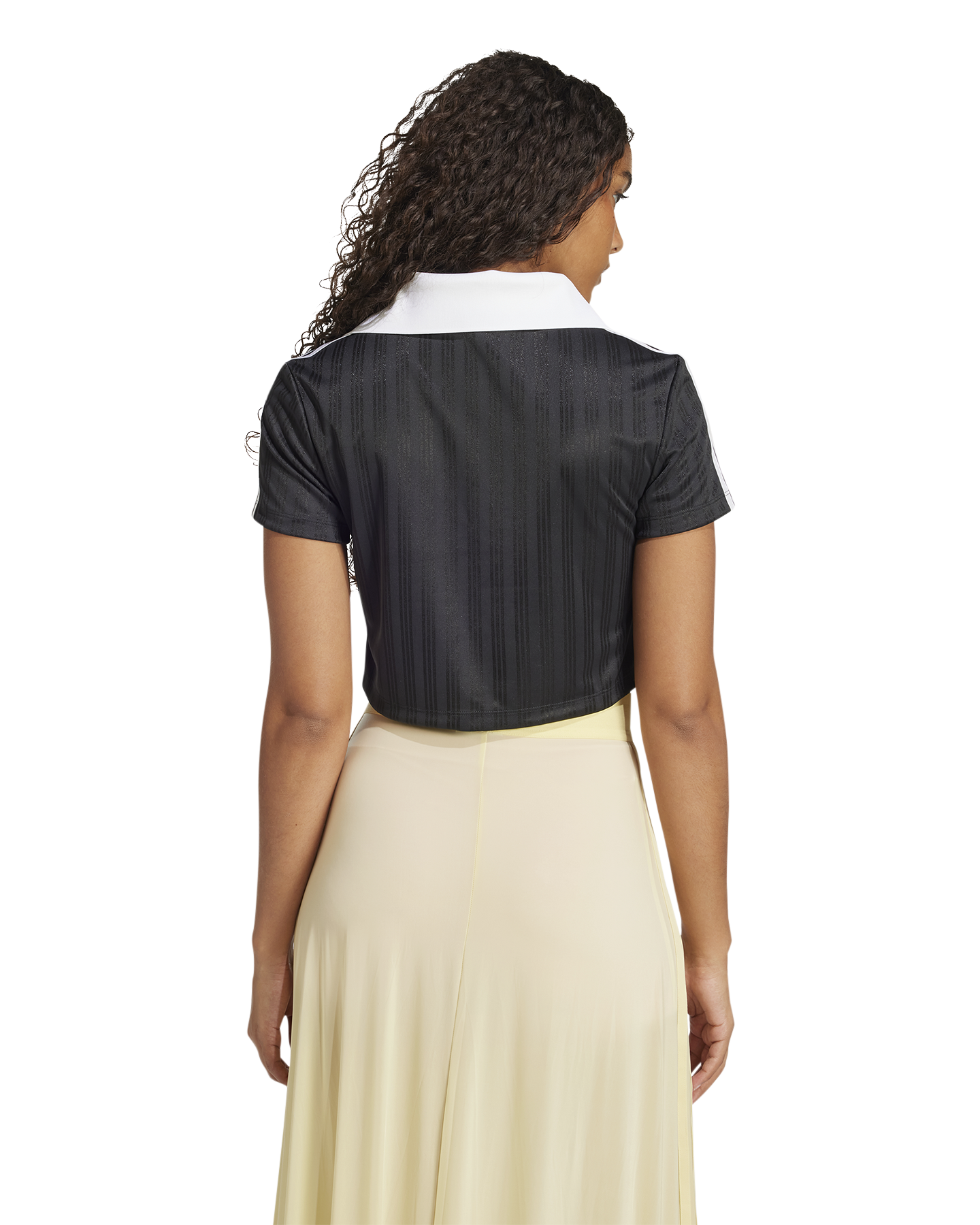 adidas V-Neck Polo ZWART 4