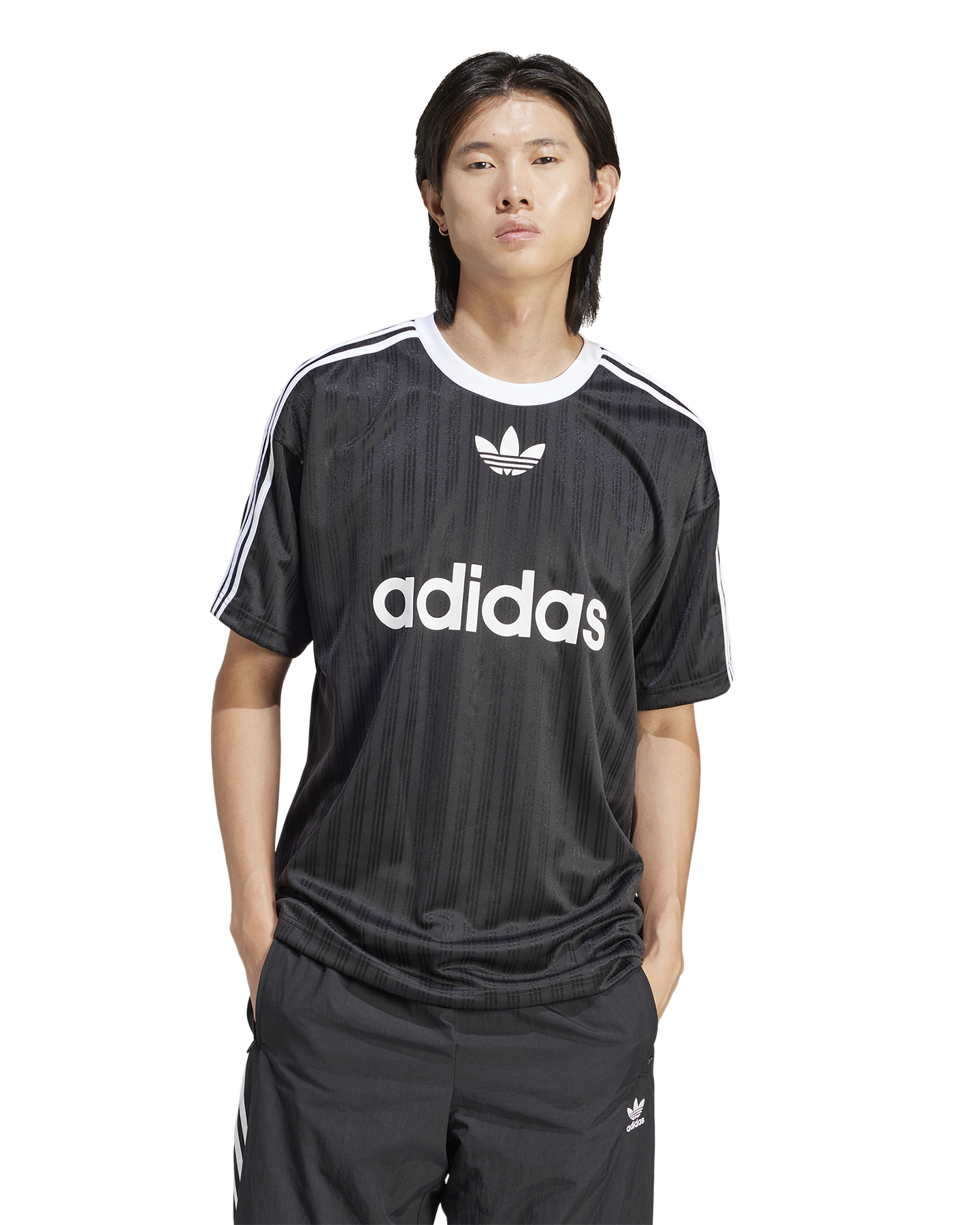 adidas Adicolor Poly T ZWART 3