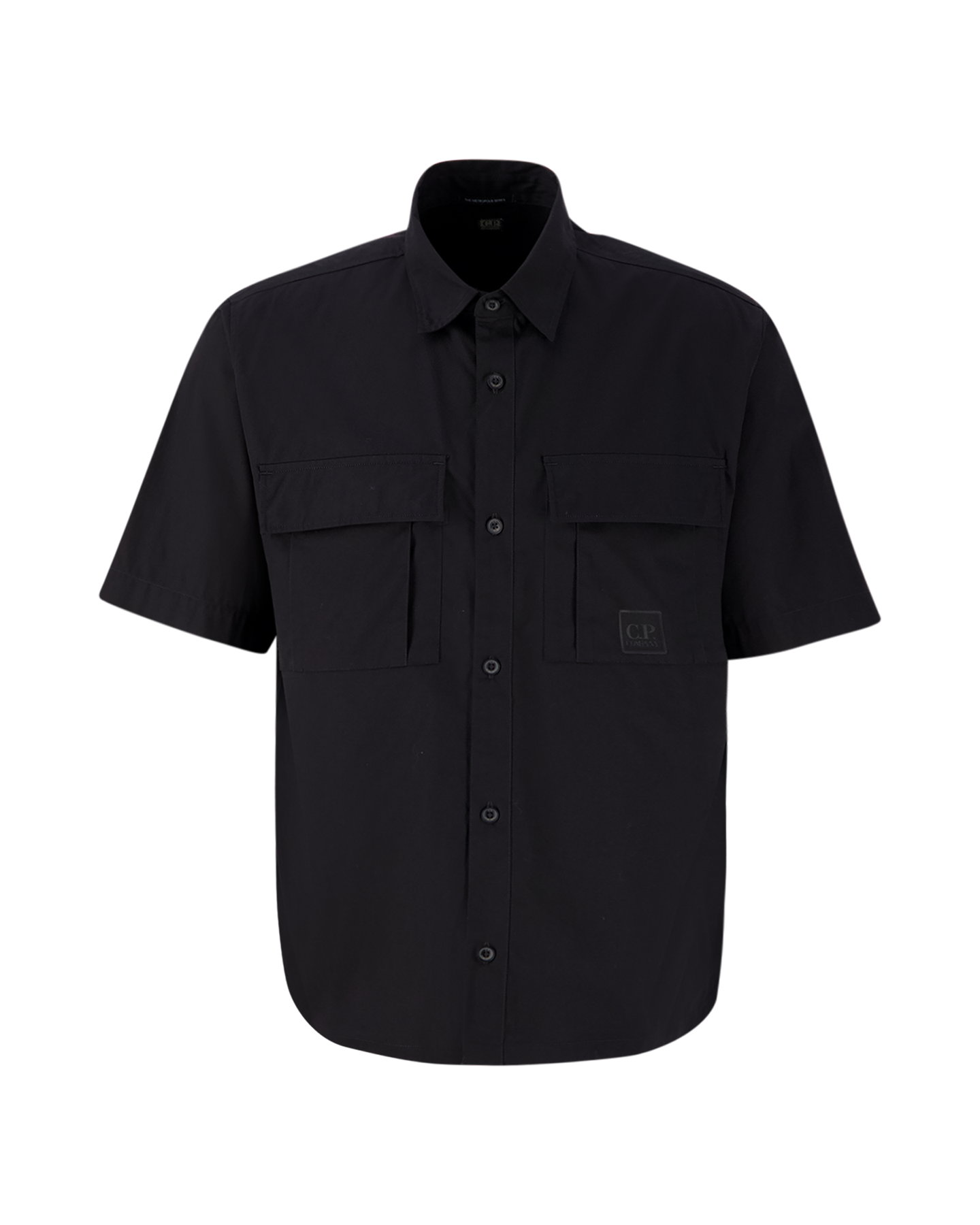 C.P. Company Metropolis The Metropolis Series Gabardine Short Sleeve Shirt ZWART 1